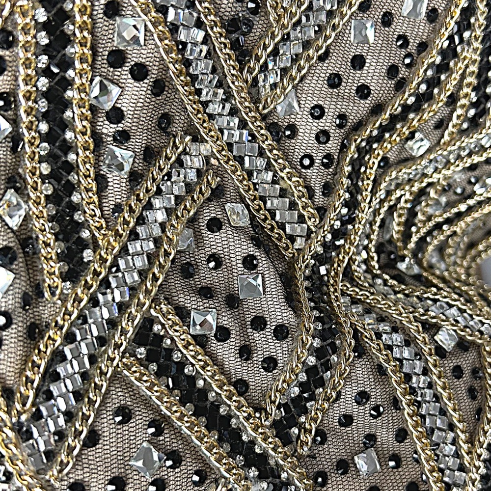 Alexia Designs Strapless Black and Gold Dress - Picture 12 of 14